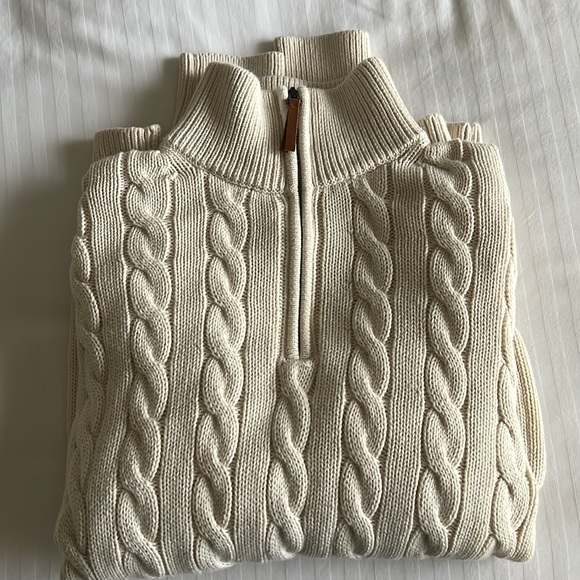 J Crew Cream Cable-Knit Zip Up Sweater - Picture 17 of 17